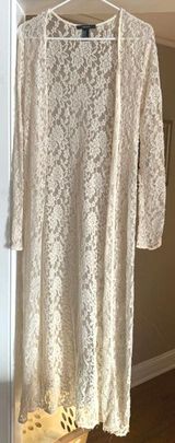 Forever 21 Off White Lace Kimono Photo 0
