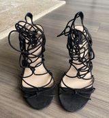 Forever 21 Black Lace Up Heels Photo 0