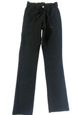 Lululemon Women's Black Drawstring Straight Leg Activewear Ankle Pants Size M Photo 0