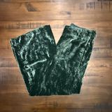 Madewell Green Velvet Wide Leg  Pants Elastic Waist Womens Extra Small XS Photo 0