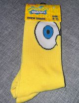 NEW SpongeBob SquarePants Crew Socks Adult Size 9 Photo 0