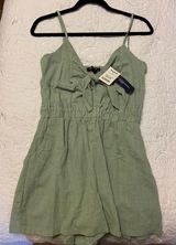 Sage Olive Green Romper Photo 0