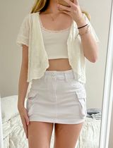 Elementz Y2K  Petite Short Sleeve Cardigan Photo 0