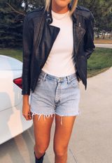 vintage womans leather jacket Black Size M Photo 0