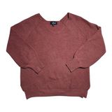 Lulus Lulu’s Rust Brown Ribbed Knit V Neck Pullover Sweater Women’s US Large Photo 0