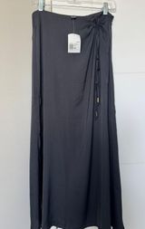 Black Silk Maxi Skirt Photo 0