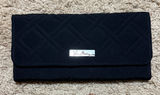 Vera Bradley Black Quilted Wallet Magnetic Close Photo 0