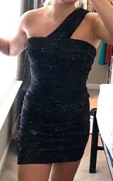 Bodycon One Shoulder Dress Black Photo 0