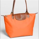 Longchamp Small Orange Le Pliage Tote Photo 0