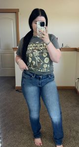 Payton Mid Rise Straight Jeans Photo 0