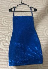 Blue Starstruck Mini Dress Photo 0