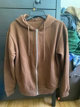 Amazon Brown Zip Up Hoodie Photo 0