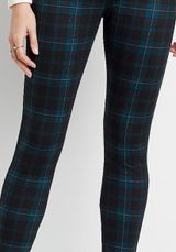 Maurice's High Rise Pull On Plaid Ponte Pant Photo 0