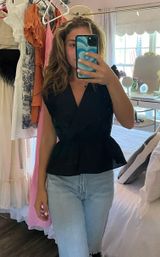 Boutique Black V Cut Top Photo 0