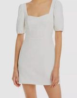 $149 Women's White Square Neck Back Cutout Dress Size US 4 Photo 0