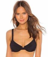LNA Celine Underwire Bikini Top in Black Photo 0