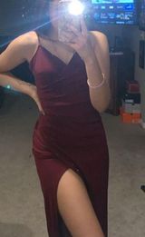 Burgundy Long Formal Dress Photo 0