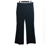 Express Editor Black and Blue Pinstripe Flare Trousers Photo 0