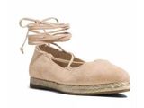 Michael Kors Cadence Suede Lace Up Espadrille Flats Blush Pink Ballet Size 6.5 Photo 0