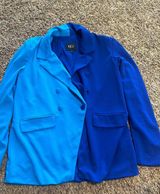 BBJ Los Angeles Light Blue & Navy Light Blazer Size L Photo 0