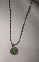 pink and green st christopher necklace Photo 0