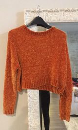 Forever 21 Orange Cropped Sweater Photo 0
