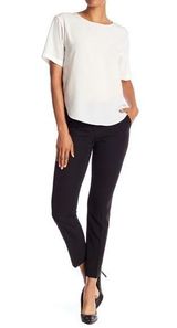 Skinny Crop Crepe Work Pants Black 8 NEW Photo 0