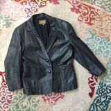 Vintage Peruvian Leather Jacket Black Size 6 Photo 0