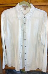 Nine West Vintage Faded Denim Button Down Photo 0