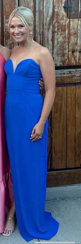 blue print dress for women Amanda Uprichard Cynthia Gown main image 0