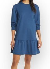 Caslon Women's Blue Drop Waist Sweatshirt Dress Long Sleeve Size XXL Photo 0