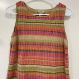 Sigrid Olsen Pink and Orange Ribbed Sleeveless Tank Top Photo 0