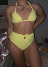 Aerie Neon Yellow Bikini Set Photo 0