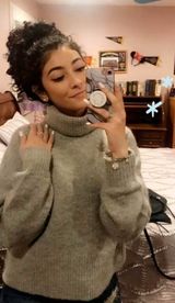 Boutique Fuzzy Grey Turtleneck Photo 0