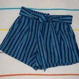 Loft Beach Size XS Belted Linen Blend Shorts Photo 0