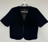Womens Blazer Black Short Sleeve Photo 0