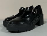 Black ‘Thunderr’ Chunky Platform Mary-Jane Mules Clogs Heels Sandals Shoes Size 8.5 🐈⬛ Photo 0