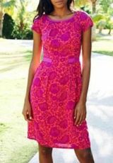Boden USA Boden Easy Day Pink Orange Dress Photo 0