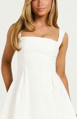 Showpo Ida Dress: Wide strap straight neck bow back dress White Size 8 Photo 0
