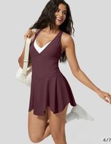 NWT  - Deep V Neck Racerback Side Pocket Flare Mini Dress color: fit XS Photo 0