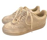 Nike Womens Size 8 White Court Vision Low Top Sneakers Athletic Leather Shoe Photo 0