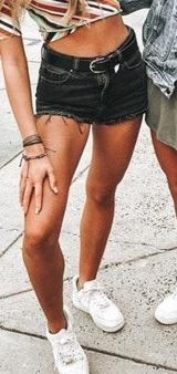 PacSun Black High Waisted Shorts Photo 0