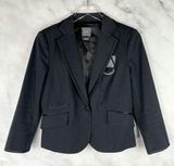Armani Exchange Academia Collegiate School Crest Patch 3/4 Sleeve Blazer Jacket Photo 0
