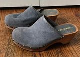 Candies Vintage Suede Wooden Clogs Size 7.5 Photo 0