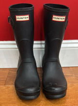 Hunter Classic Black Waterproof Boots size 8 Photo 0