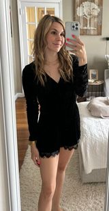 Gianni Bini Velvet Romper Photo 0