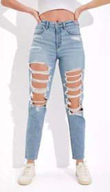 Stretch Ripped Mom Jean Photo 0