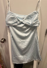 Princess Polly Irena Strapless Mini Dress Light Blue Tall - US 4 / Light Blue  Photo 0