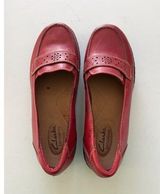 Clarks Bendables Leather Flats Burgundy Red Women's Size 6.5M 45486257 Photo 0