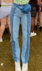 Two-Tone 90s Boyfriend Jeans Photo 0